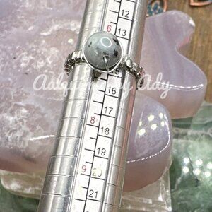 Fall hues sesame jasper silver ring